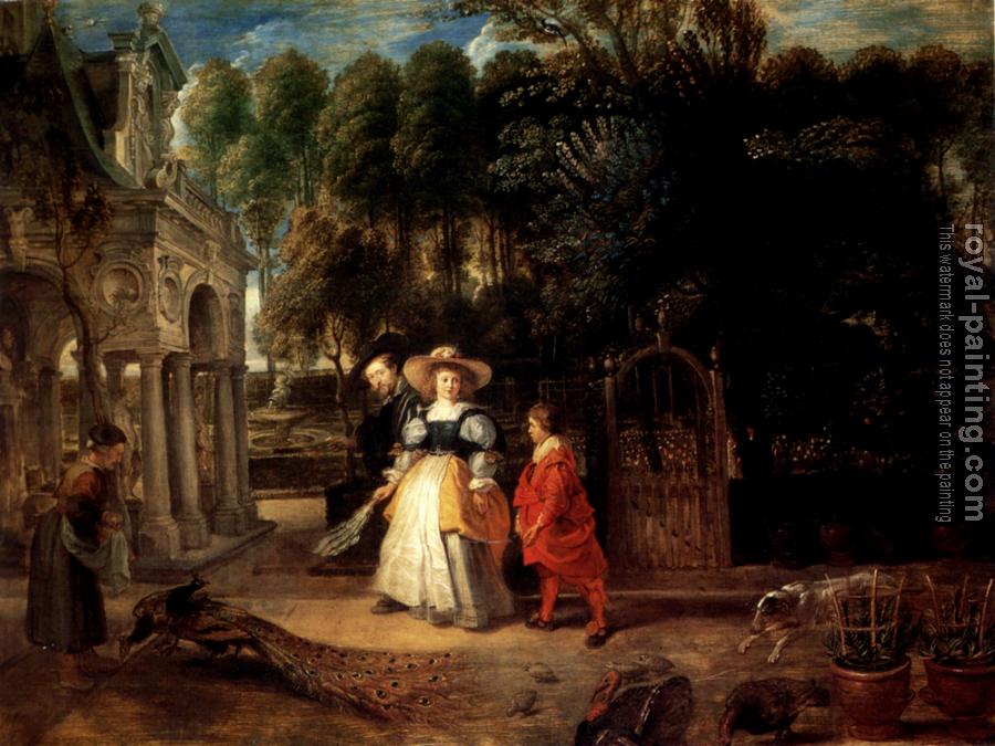 Peter Paul Rubens : Rubens In His Garden With Helena Fourment